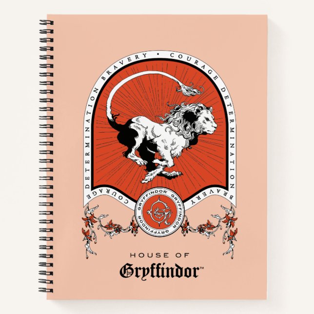 Carnet HARRY POTTER™ | Délicat croquis GRYFFINDOR™ Crest (Devant)
