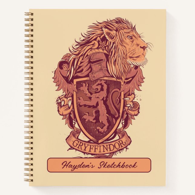 Carnet Harry Potter | Dessin Gryffindor Crest (Devant)