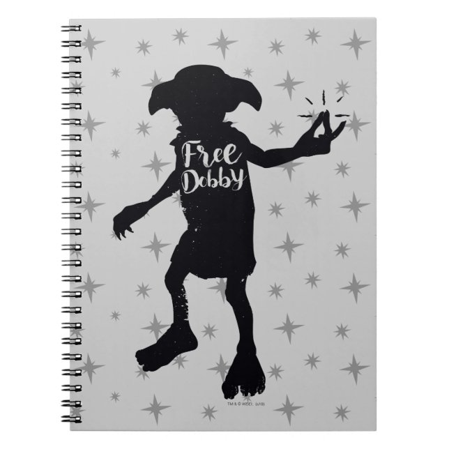 Carnet Harry Potter | "Free Dobby" Silhouette Typographie (Devant)
