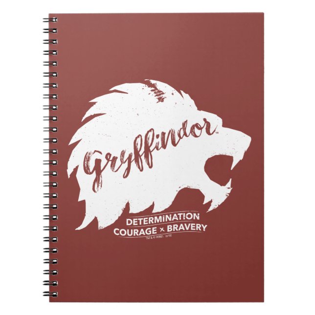 Carnet Harry Potter | GRYFFINDOR™ Typographie de silhouet (Devant)