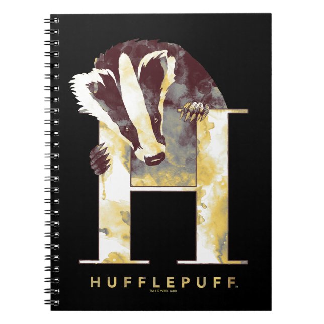 Carnet Harry Potter | HUFFLEPUFF™ Badger Watercolor (Devant)