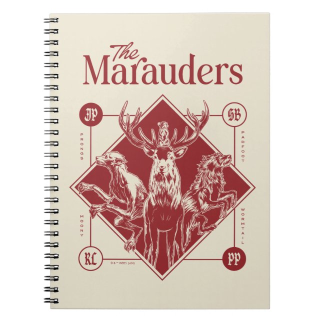 Carnet HARRY POTTER™ Les Marauders Animagus Graphisme (Devant)