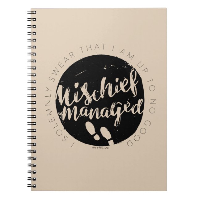 Carnet Harry Potter | Marauder's Map Charms Typographie (Devant)