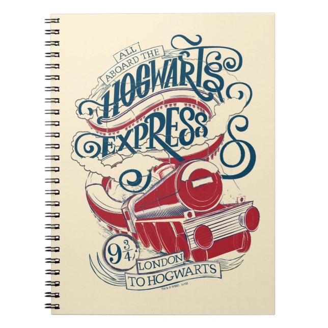 Carnet Harry Potter | Typographie du Hogwarts Express (Devant)