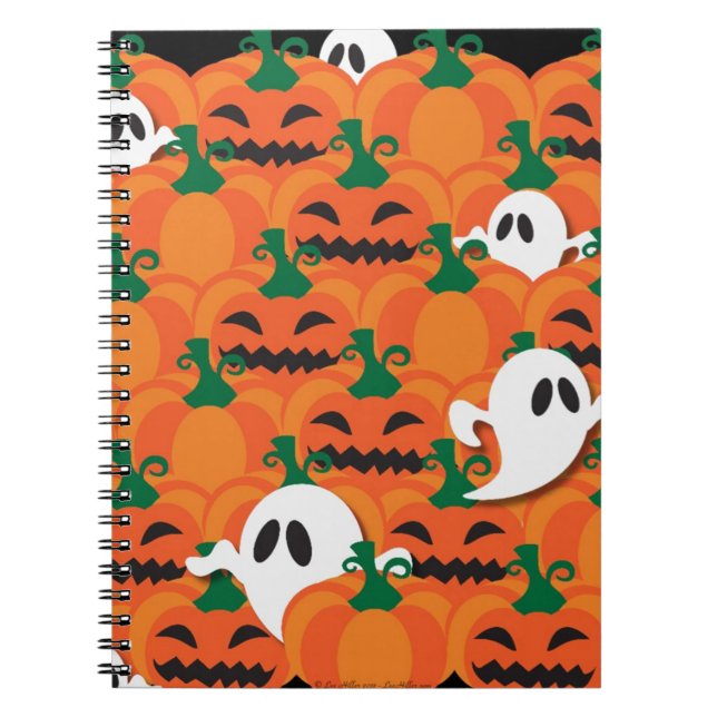 Carnet Haunted Halloween Pumpkin Patch Ghosts (Devant)