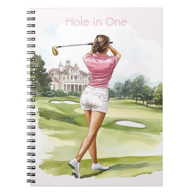 Carnet Haut de golf rose féminin (Devant)