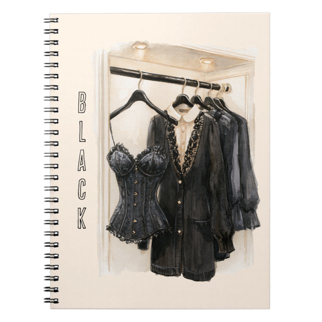 Carnet Hauts corset noir du placard crème (Devant)