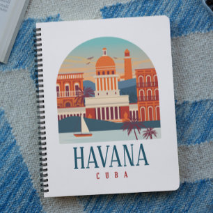 Carnet Havana Cuba Vintage Minimal Retro Voyage