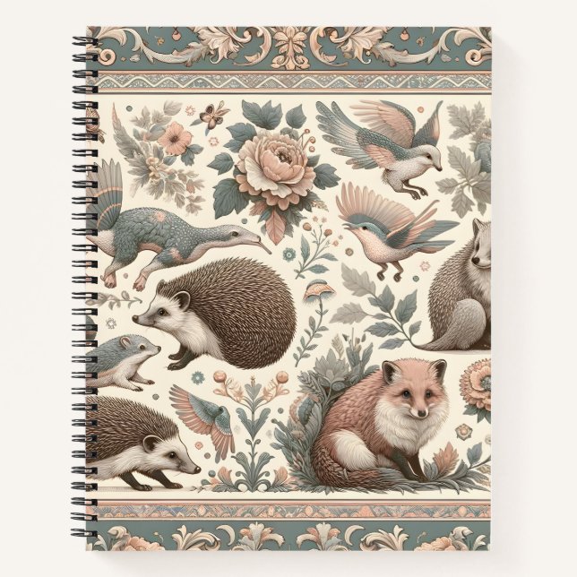 Carnet Haven de Hérisson Whimsical : Floral victorien (Devant)