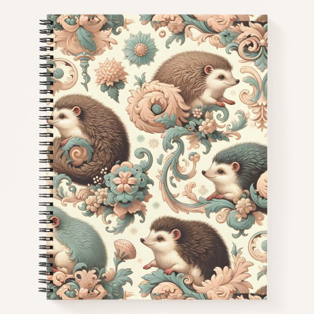 Carnet Haven de Hérisson Whimsical : Floral victorien (Devant)