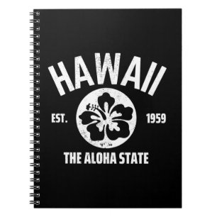 Carnet Hawaii l'état Aloha Graphique d'état vintage