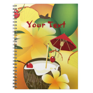 Carnet Hawaiian Luau Party Boire Tiki Bar Notebook