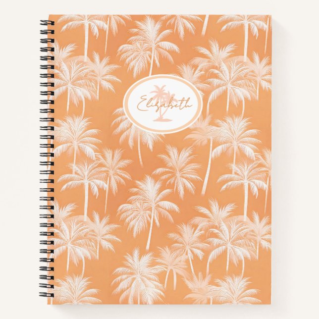 Carnet Hawaiian Palm Tree Silhouette Motif Tacao ID1093 (Devant)