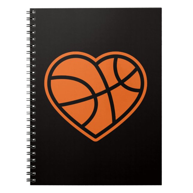 Carnet Heart Basketball Love Sport Design (Devant)