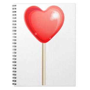 Carnet heart shaped lollipop