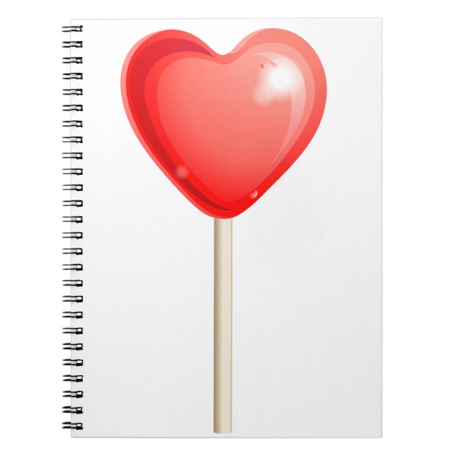 Carnet heart shaped lollipop (Devant)