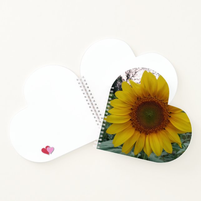 Carnet Heart Shaped Notebook with Bright Sunflower Cover (Intérieur)