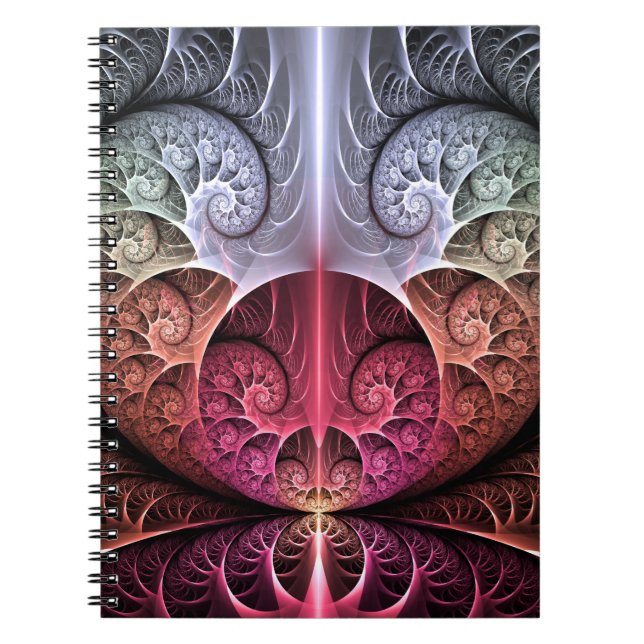 Carnet Heartbeat, Abstrait surreal Imaginaire Fractal Art (Devant)