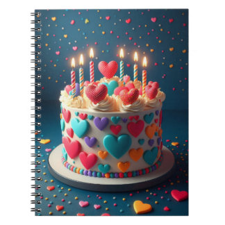Carnet Hearts Birth Cake
