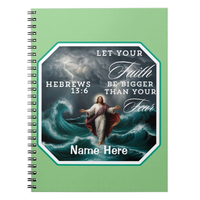 Carnet Hébreux 13:6 Foi sur la peur Affirmation personnal (Devant)
