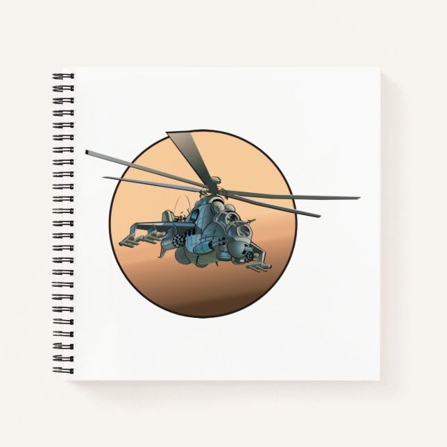 Carnet Hélicoptère de dessin (Devant)