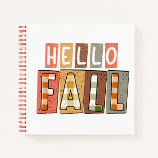 Carnet Hello Fall Notebook Design