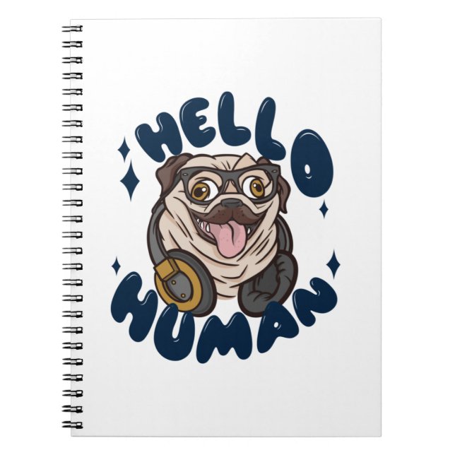 Carnet Hello human Cute dog (Devant)
