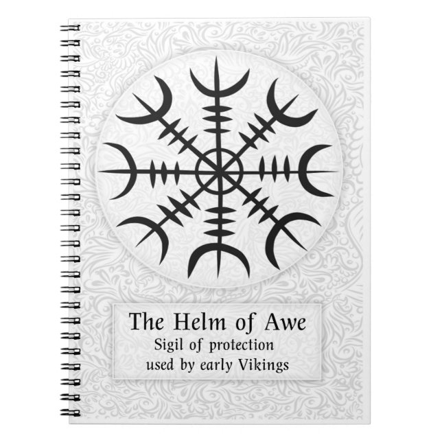 Carnet Helm Of Awe Panneau magique islandais - Blanc (Devant)