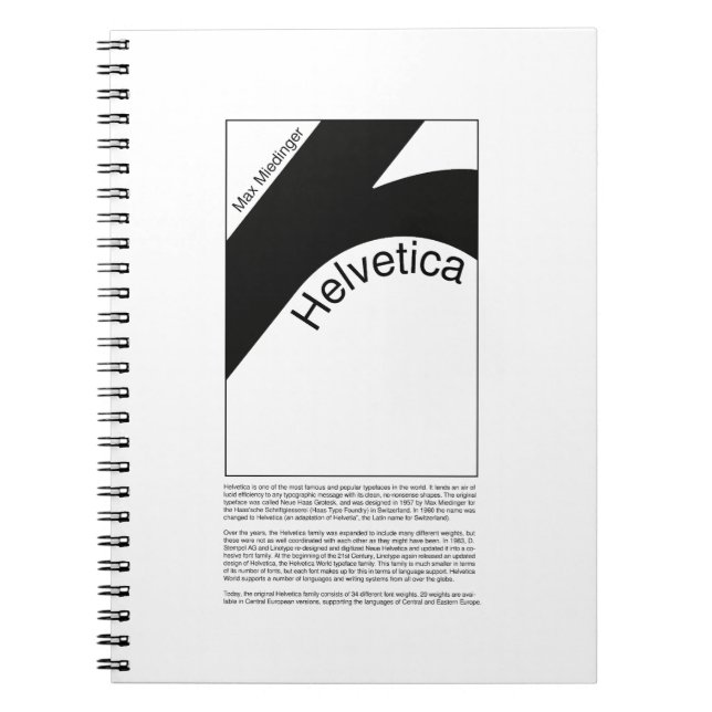 Carnet Helvetica Typography | Demo Design (Devant)