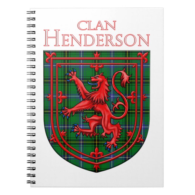 Carnet Henderson Tartan Scottish Plaid Lion Rampant (Devant)