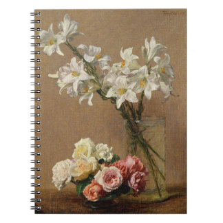Carnet Henri Fantin-Latour - roses et lis