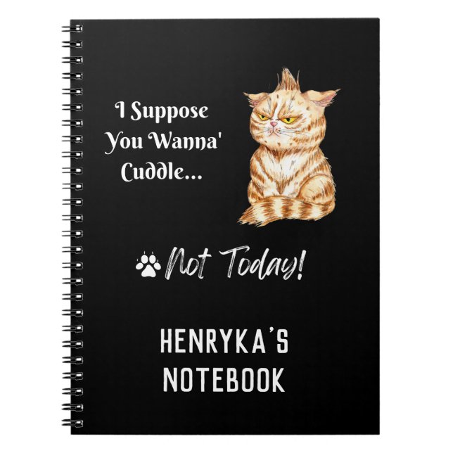 Carnet Henryka's Grumpy Cat Spiral Notebook (Devant)