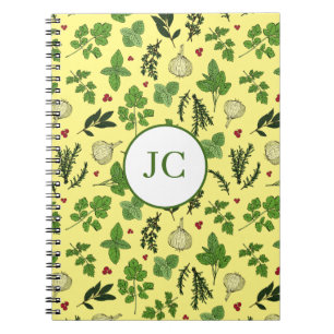 Carnet Herb Garden Cuisine culinaire Herbe Motif
