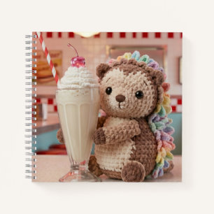 Carnet Hérisson au crochet et milkshake au diner rétro