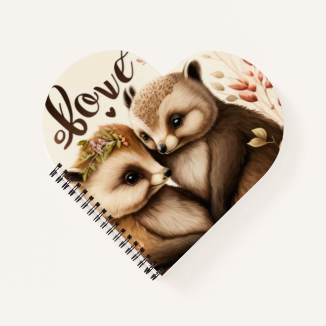 Carnet hérissons amoureux  affiche (Devant)