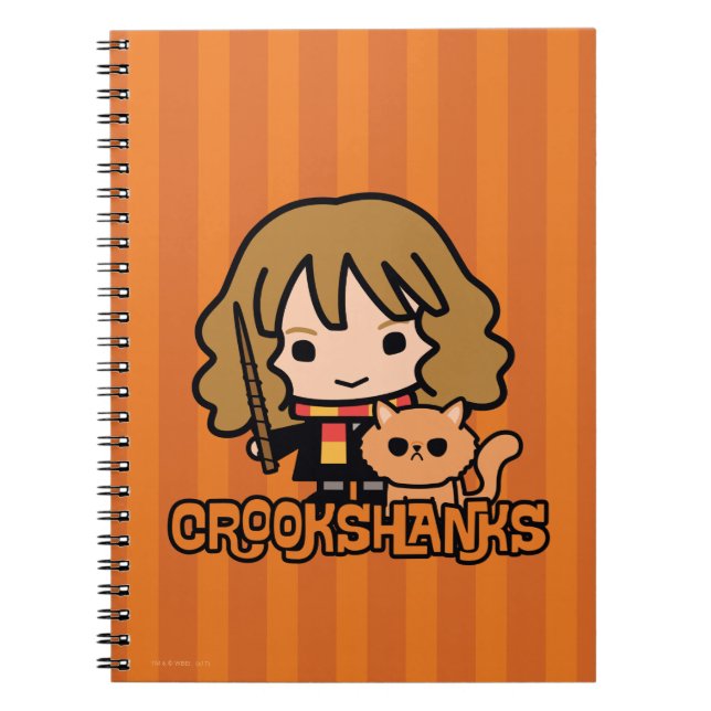 Carnet Hermione et Crookshanks en dessin animé (Devant)