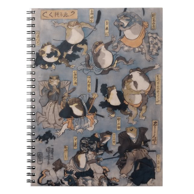 Carnet Héros célèbres de la scène Kabuki (grenouilles) (Devant)