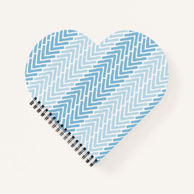 Carnet Herringbone Chic Bleu (Devant)