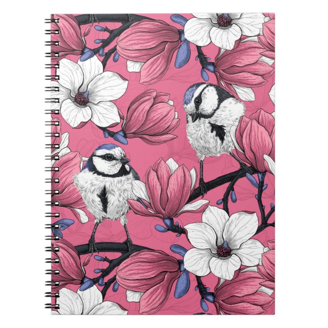 Carnet Heure du printemps en rose (Devant)
