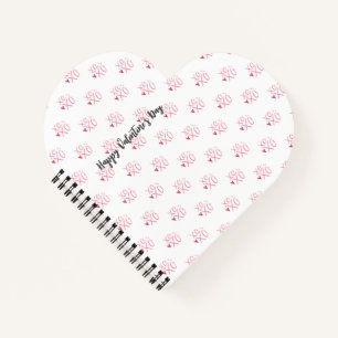 Carnet Heureuse Sainte-Valentin de coeur rose "XOXO"