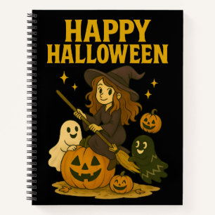 Carnet Heureuse sorcière d'Halloween