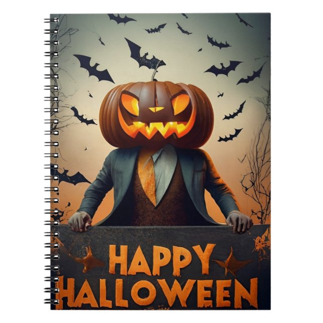 Carnet heureux citrouilles d'Halloween (Devant)