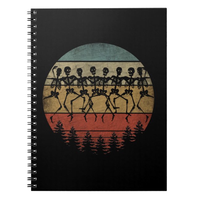 CARNET HEUREUX HALLOWEEN SKELETON DANSE (Devant)