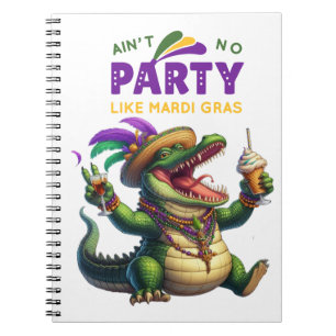 Carnet Heureux Mardi Gras Alligator