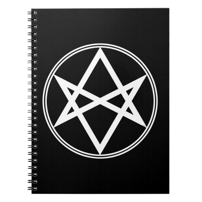 Carnet Hexagramme unicoural blanc tombé (Devant)