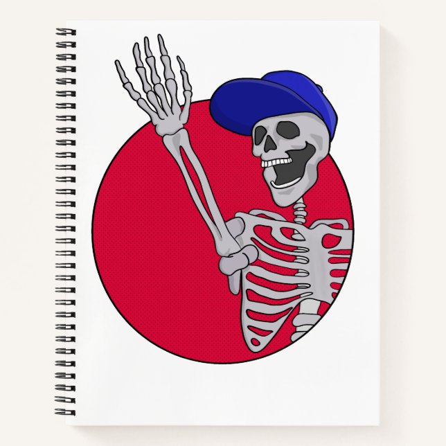 Carnet Hey Amis Cool et drôle Squelette (Devant)