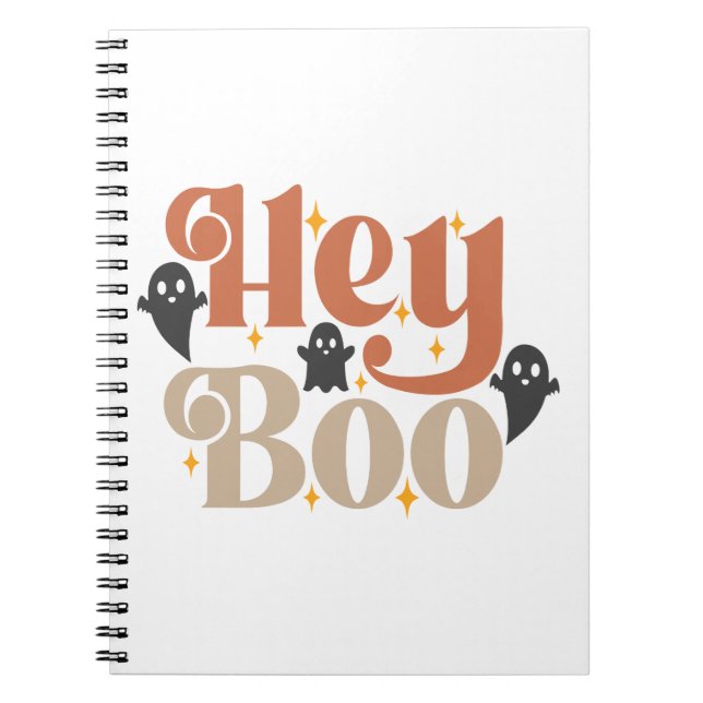 Carnet Hey Boo Boho Halloween Hey Boo Fantôme (Devant)