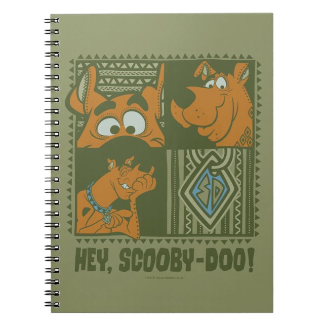 Carnet Hey Scooby-Doo Carré tribal Graphic (Devant)