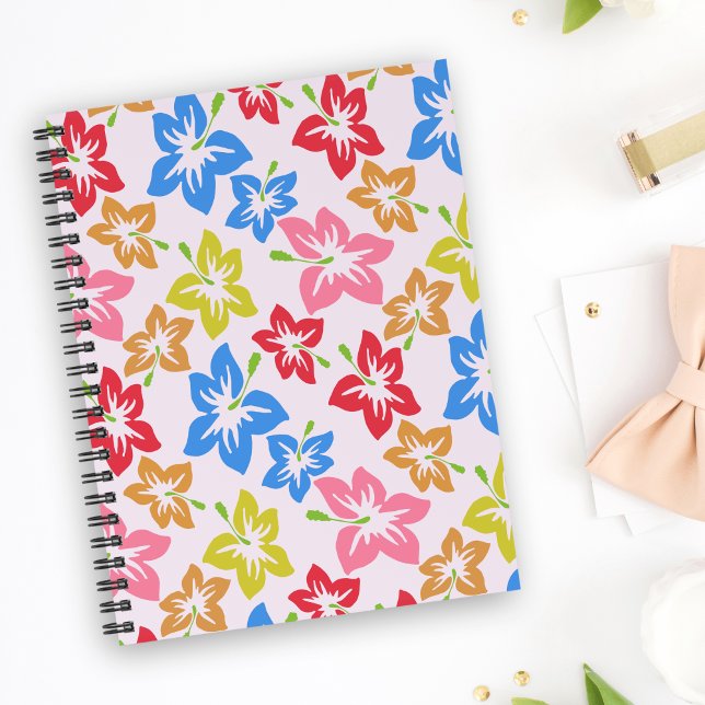 Carnet Hibiscus Coloré, Motif De Fleurs (Créateur téléchargé)