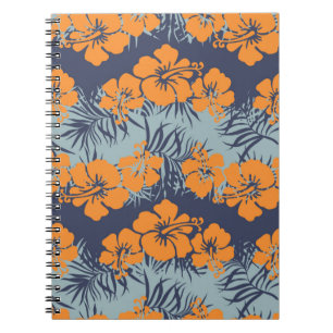 Carnet Hibiscus fleurs sans couture motif, Vintage fleuri